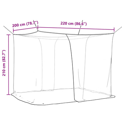 Mosquito Net Pro Postel 156 Síť 3 Ks Černá 220 X 200 X 210 Cm