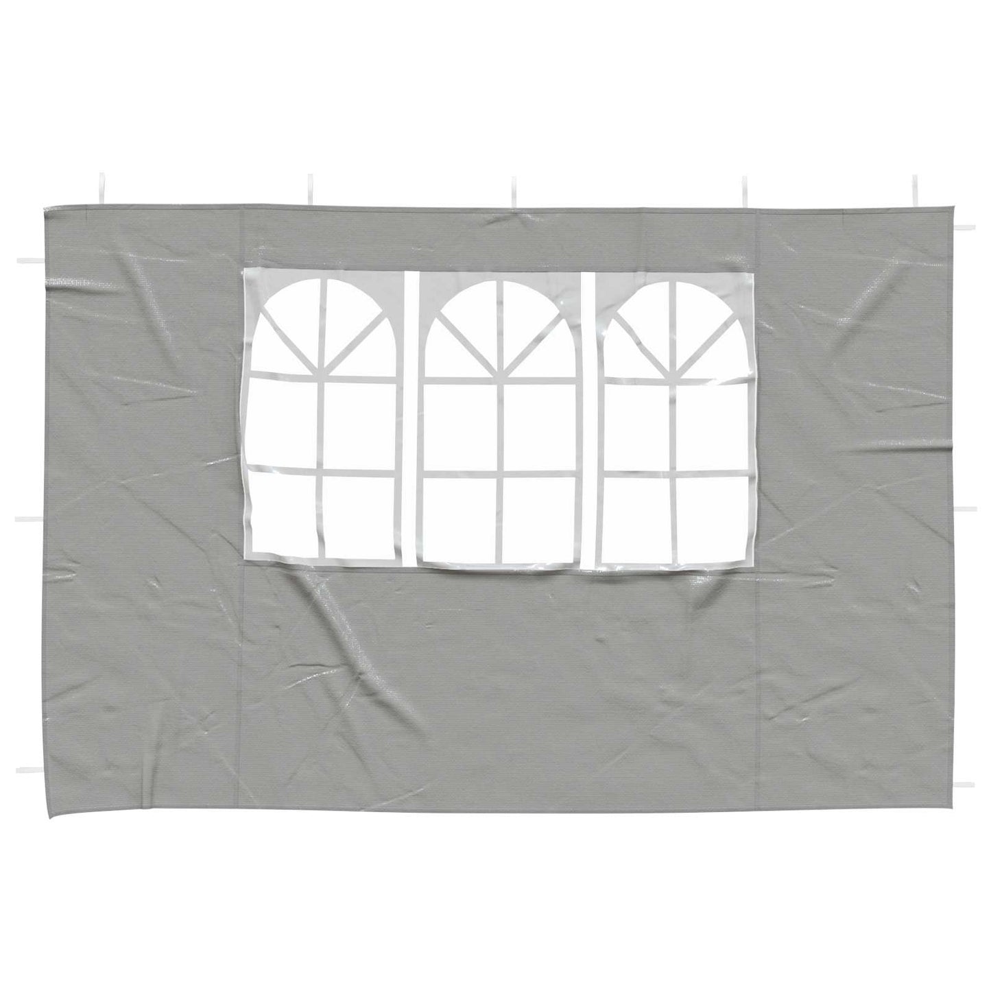 Boční Stěna Párty Stanu 2 Ks 300 X 195 Cm Světle Šedá Pe A Ocel