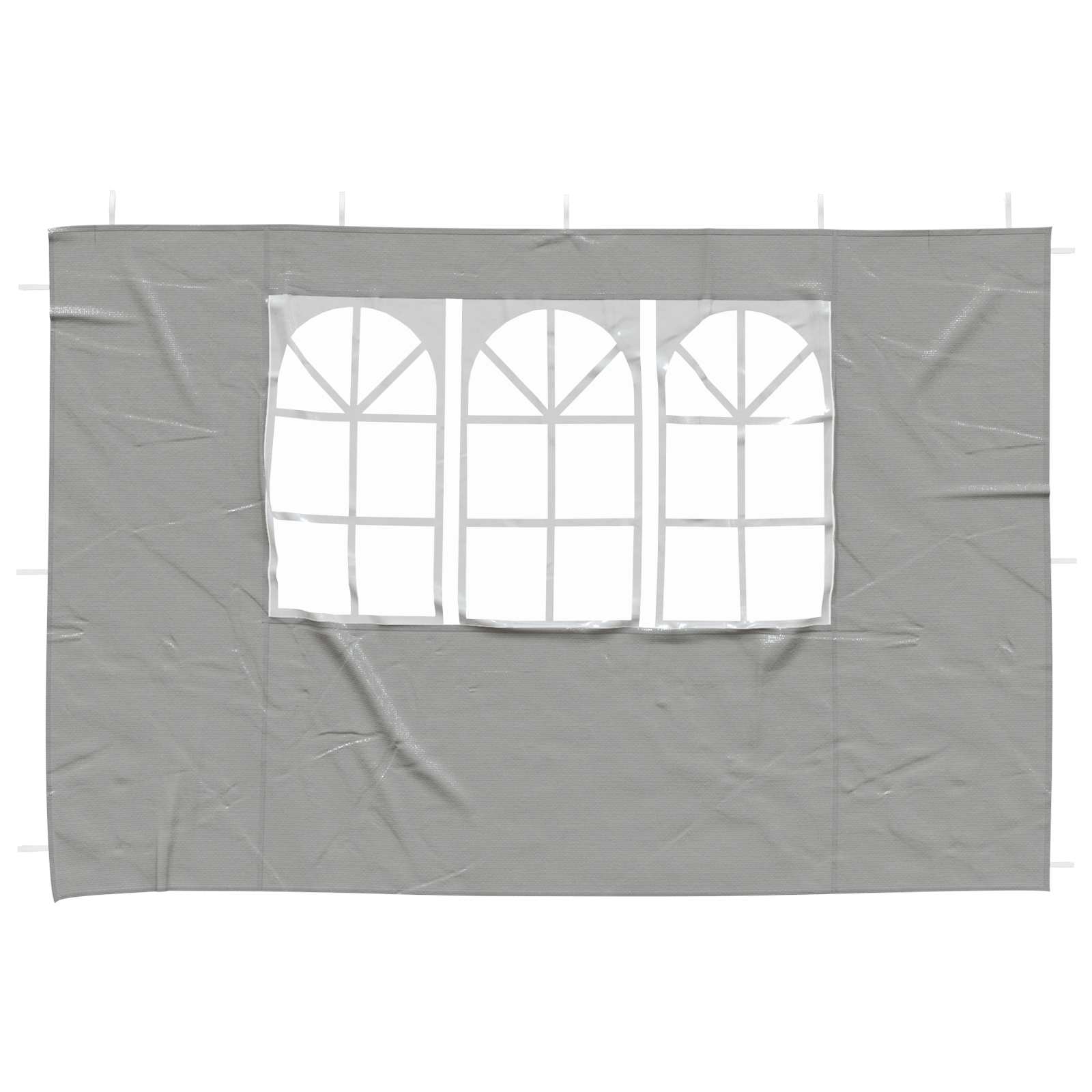 Boční Stěna Párty Stanu 2 Ks 300 X 195 Cm Světle Šedá Pe A Ocel