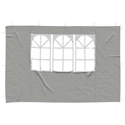 Boční Stěna Párty Stanu 2 Ks 300 X 195 Cm Světle Šedá Pe A Ocel