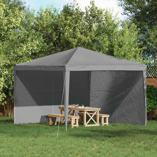 Boční Stěna Párty Stanu 2 Ks 300 X 195 Cm Světle Šedá Pe A Ocel
