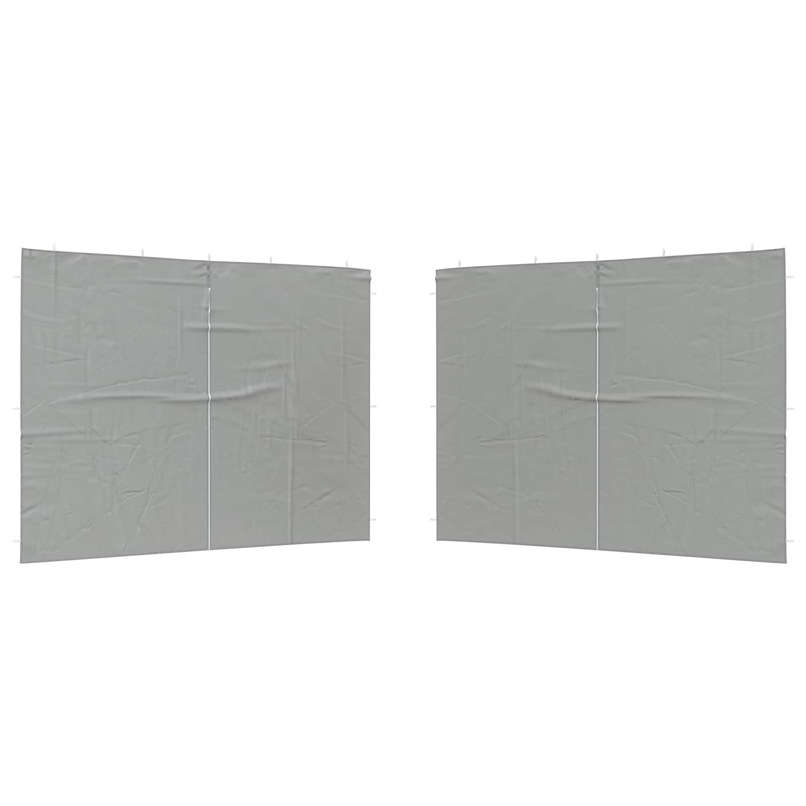 Boční Stěna Párty Stanu 2 Ks 300 X 195 Cm Světle Šedá Pe A Ocel