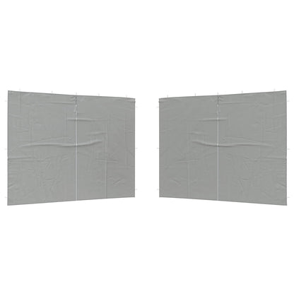 Boční Stěna Párty Stanu 2 Ks 300 X 195 Cm Světle Šedá Pe A Ocel