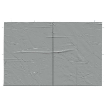 Boční Stěna Párty Stanu 2 Ks 300 X 195 Cm Světle Šedá Pe A Ocel