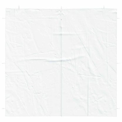 Boční Stěna Párty Stanu 2 Ks 200 X 195 Cm Bílá Pe A Ocel