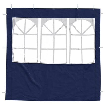 Boční Stěna Párty Stanu 2 Ks 200 X 195 Cm Modrá Pe A Ocel