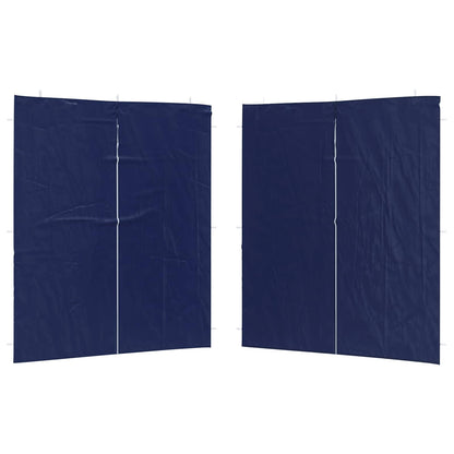 Boční Stěna Párty Stanu 2 Ks 200 X 195 Cm Modrá Pe A Ocel