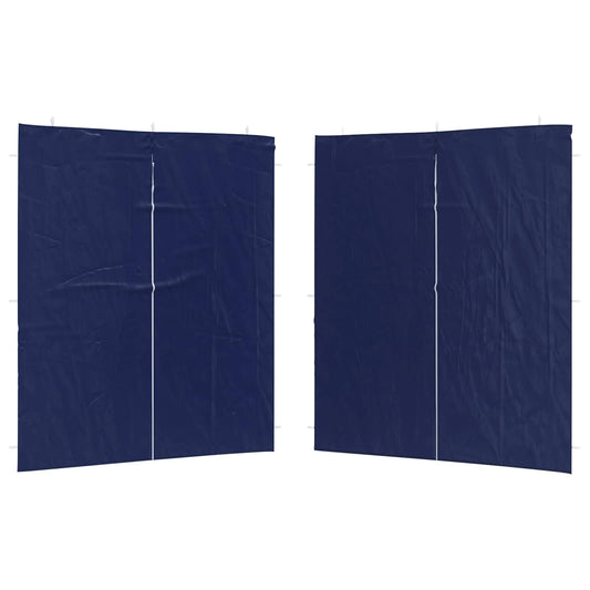 Boční Stěna Párty Stanu 2 Ks 200 X 195 Cm Modrá Pe A Ocel