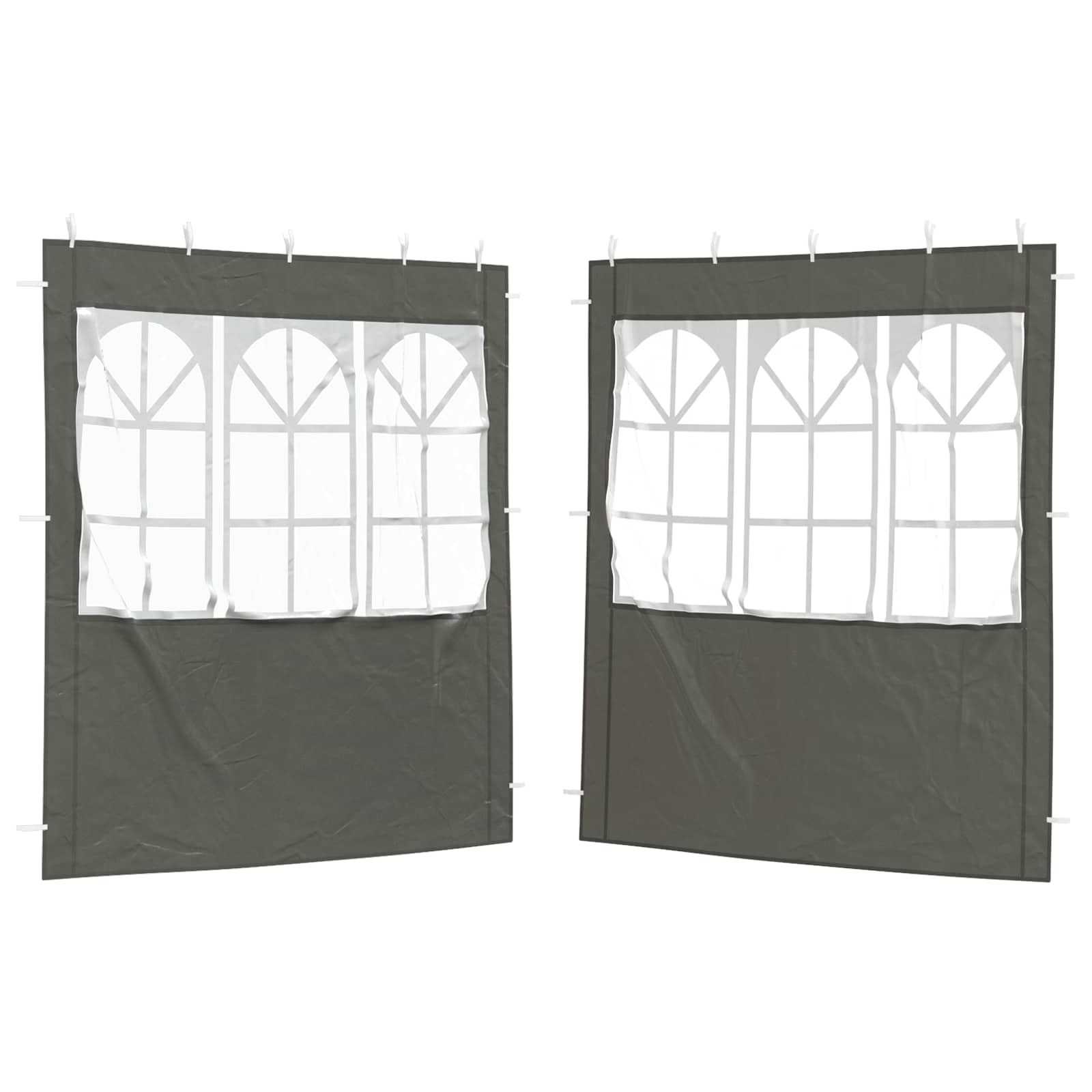 Boční Stěna Párty Stanu 2 Ks 200 X 195 Cm Antracitová Pe A Ocel