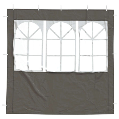 Boční Stěna Párty Stanu 2 Ks 200 X 195 Cm Antracitová Pe A Ocel