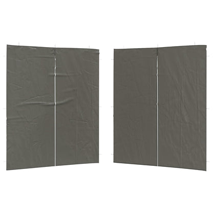Boční Stěna Párty Stanu 2 Ks 200 X 195 Cm Antracitová Pe A Ocel