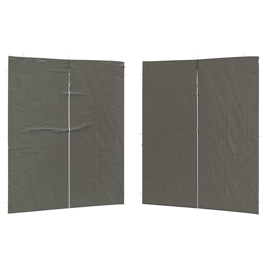 Boční Stěna Párty Stanu 2 Ks 200 X 195 Cm Antracitová Pe A Ocel