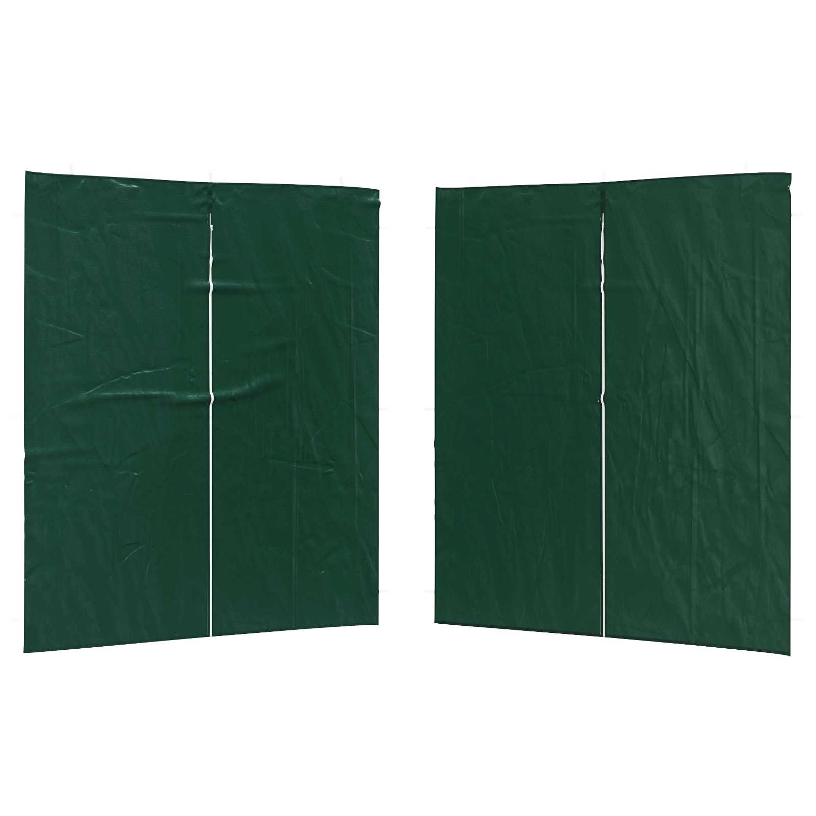 Boční Stěna Párty Stanu 2 Ks 200 X 195 Cm Zelená Pe A Ocel