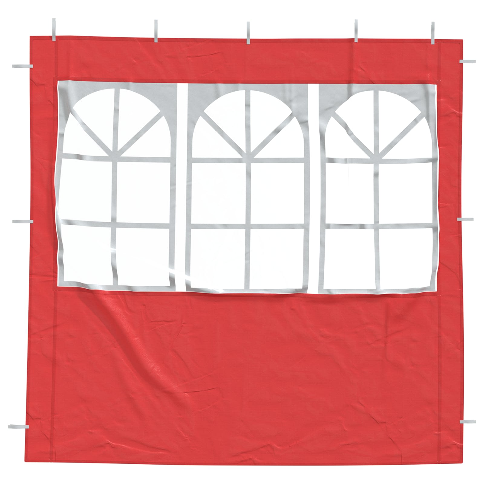 Boční Stěna Párty Stanu 2 Ks 200 X 195 Cm Červená Pe A Ocel