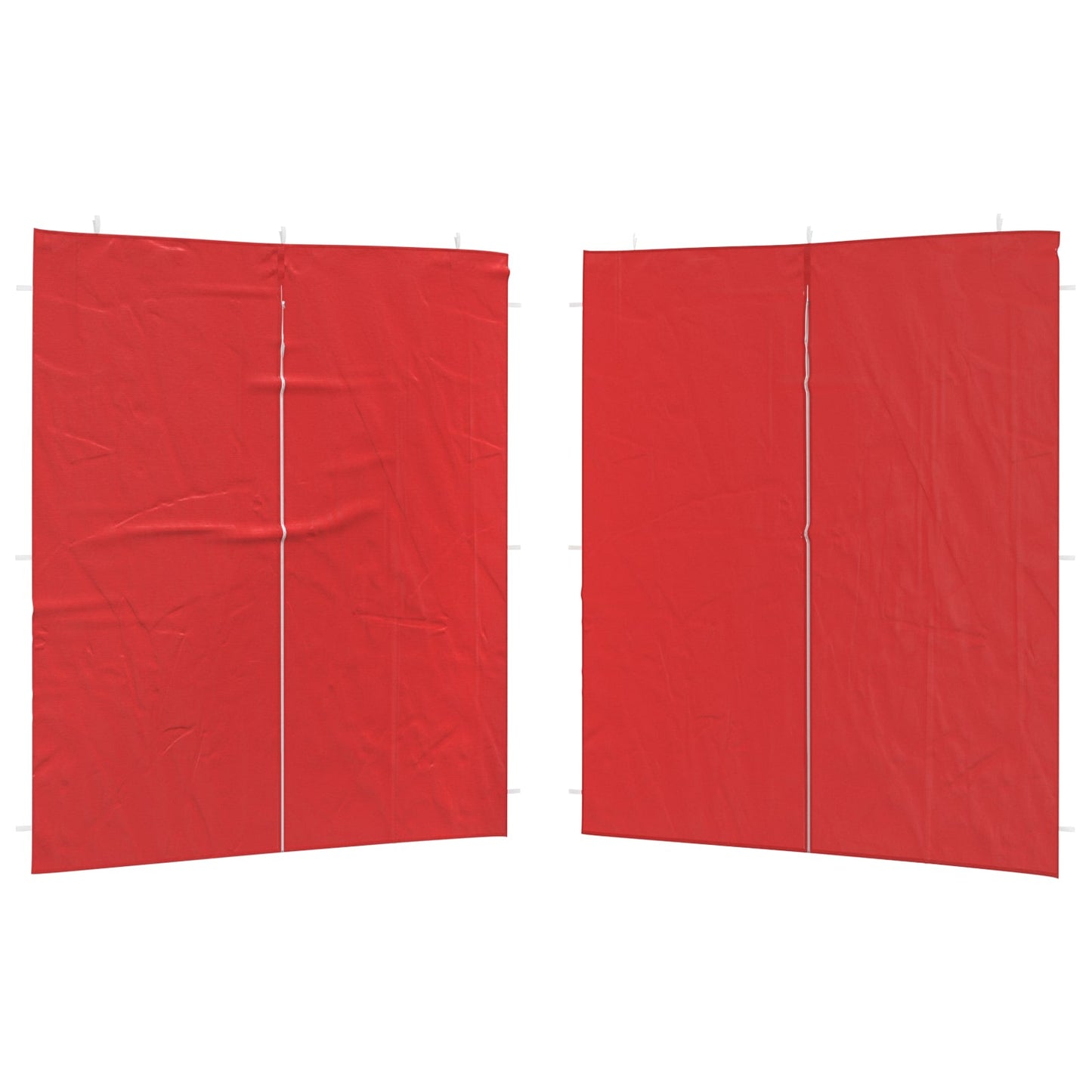 Boční Stěna Párty Stanu 2 Ks 200 X 195 Cm Červená Pe A Ocel