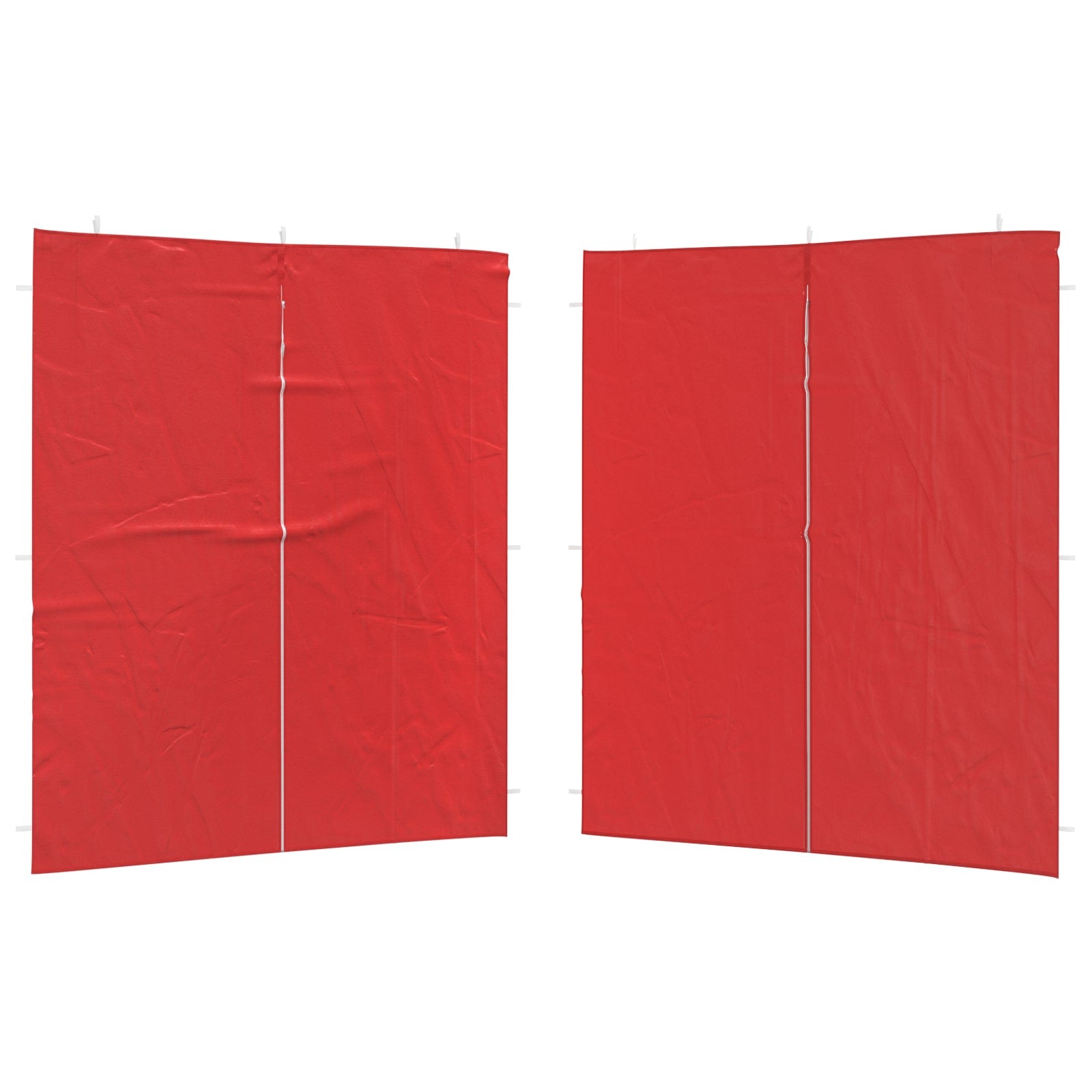 Boční Stěna Párty Stanu 2 Ks 200 X 195 Cm Červená Pe A Ocel