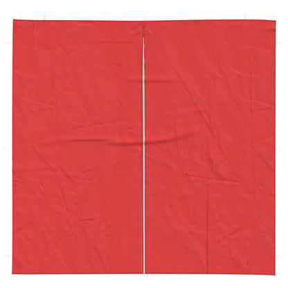 Boční Stěna Párty Stanu 2 Ks 200 X 195 Cm Červená Pe A Ocel