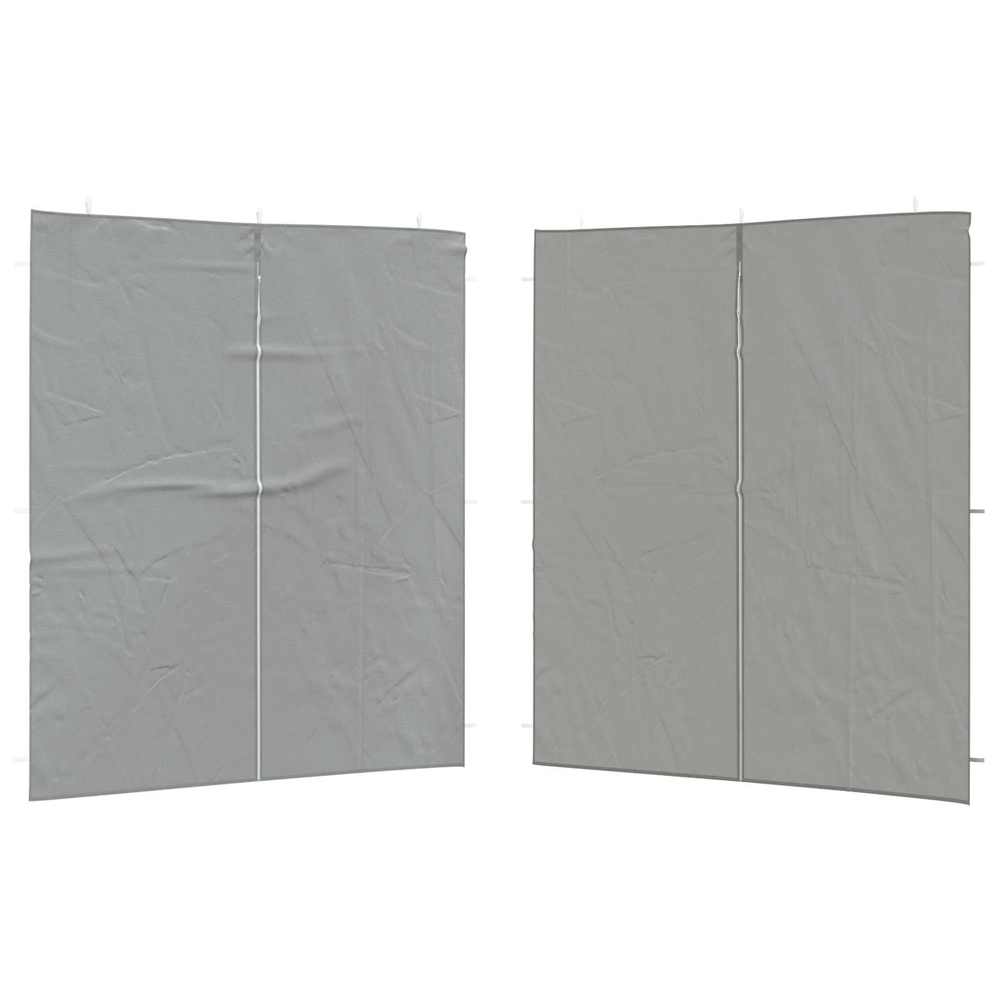Boční Stěna Párty Stanu 2 Ks 200 X 195 Cm Světle Šedá Pe A Ocel
