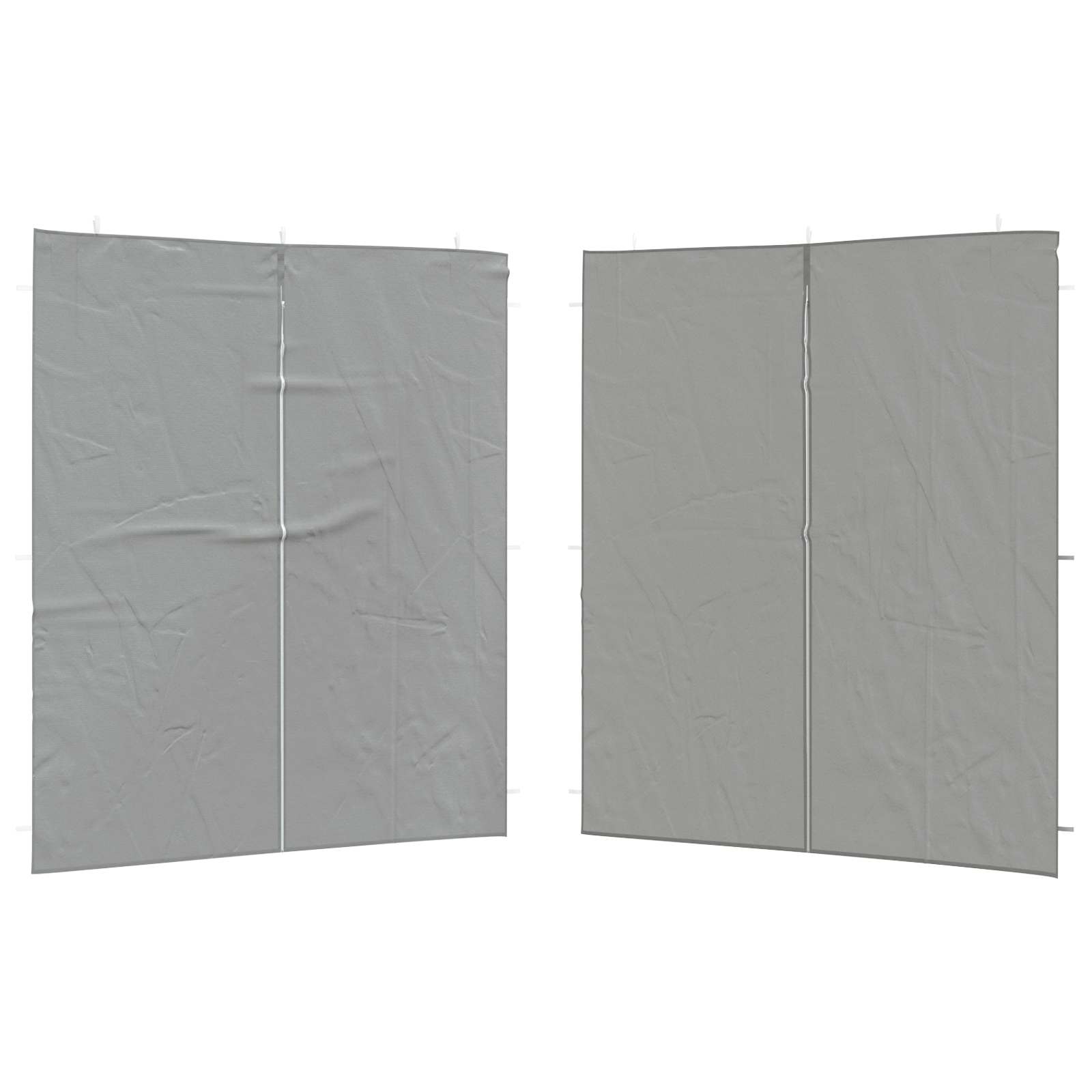Boční Stěna Párty Stanu 2 Ks 200 X 195 Cm Světle Šedá Pe A Ocel