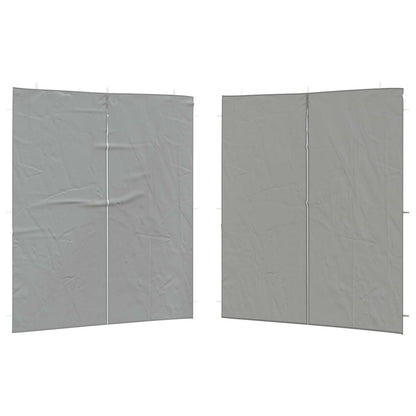 Boční Stěna Párty Stanu 2 Ks 200 X 195 Cm Světle Šedá Pe A Ocel