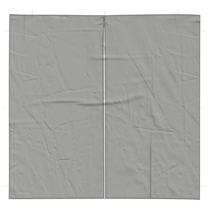 Boční Stěna Párty Stanu 2 Ks 200 X 195 Cm Světle Šedá Pe A Ocel