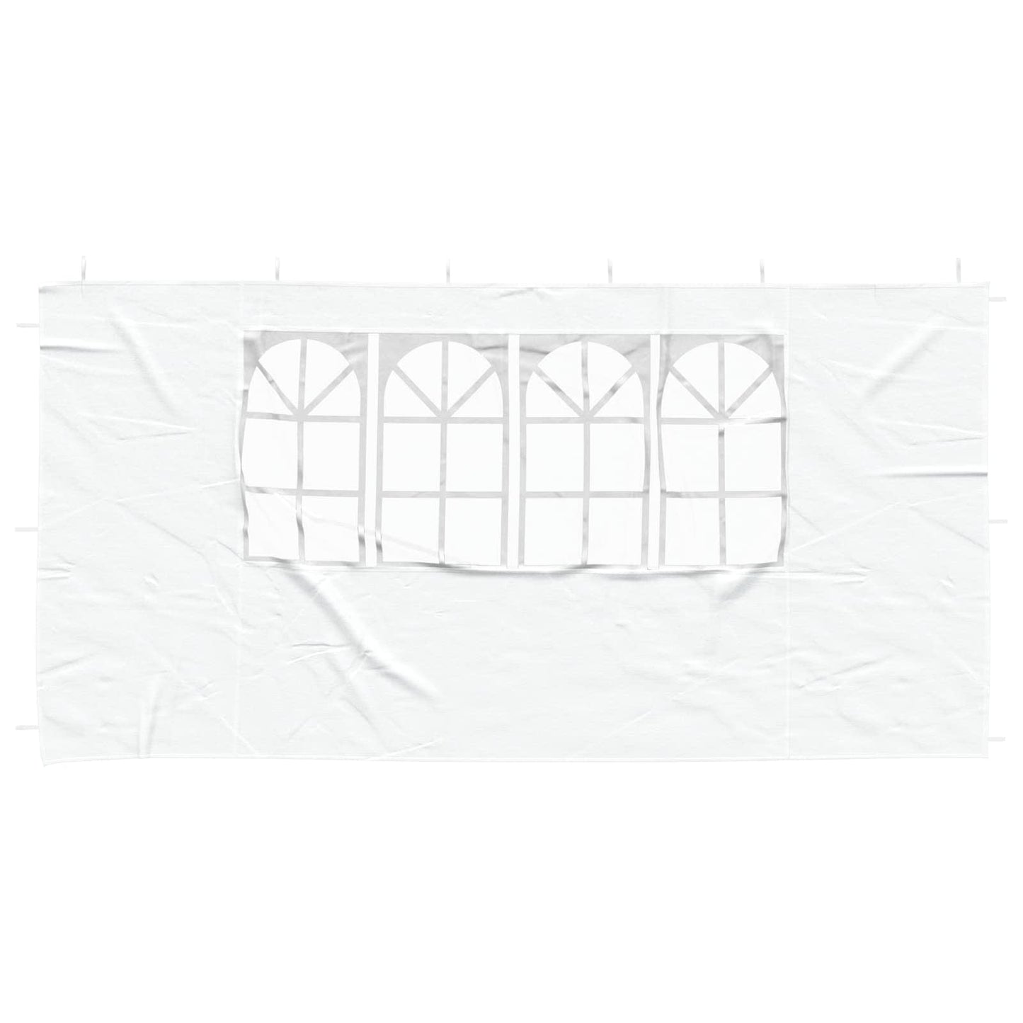 Boční Stěna Párty Stanu 2 Ks 400 X 195 Cm Bílá Pe A Ocel