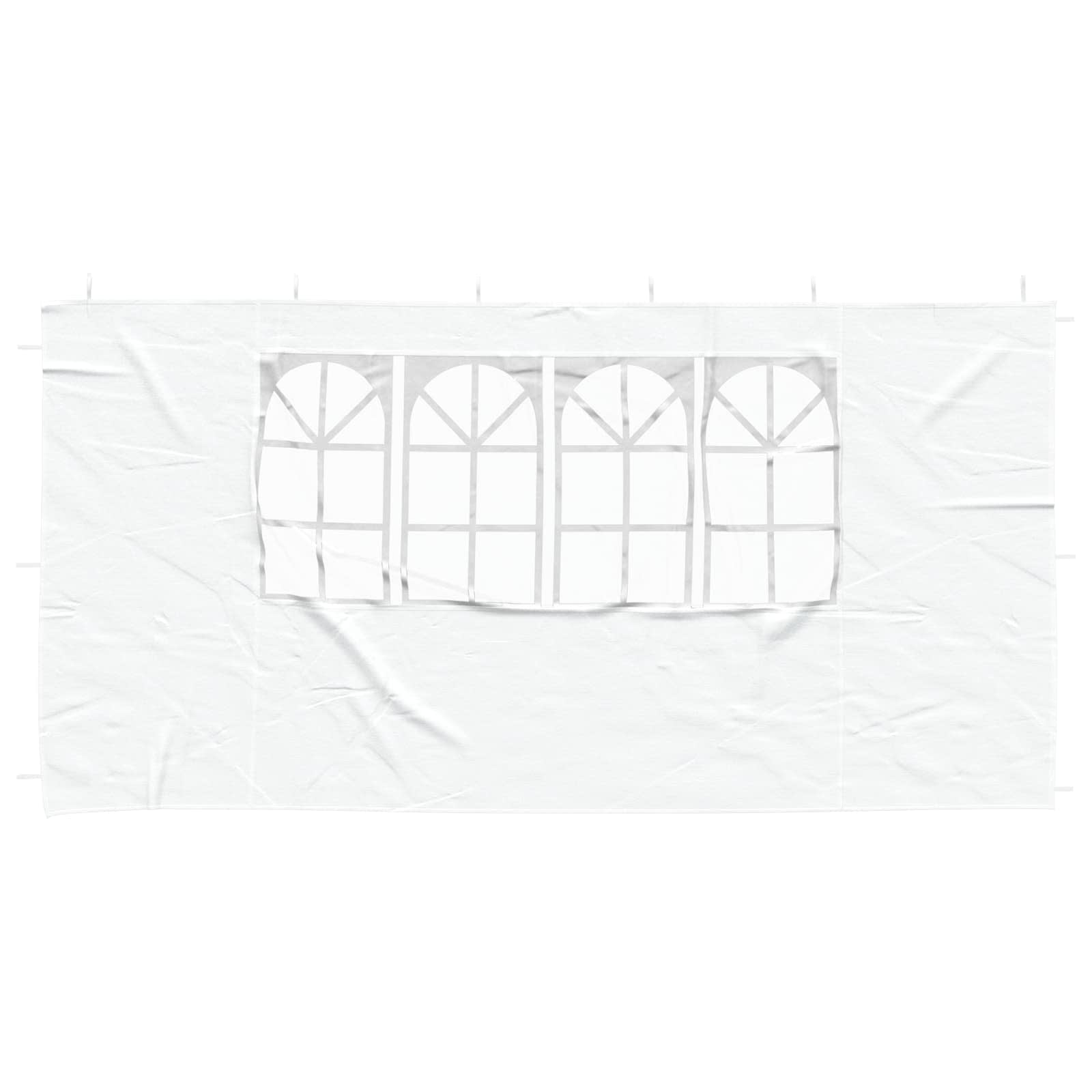 Boční Stěna Párty Stanu 2 Ks 400 X 195 Cm Bílá Pe A Ocel