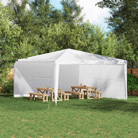 Boční Stěna Párty Stanu 2 Ks 400 X 195 Cm Bílá Pe A Ocel