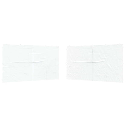 Boční Stěna Párty Stanu 2 Ks 400 X 195 Cm Bílá Pe A Ocel