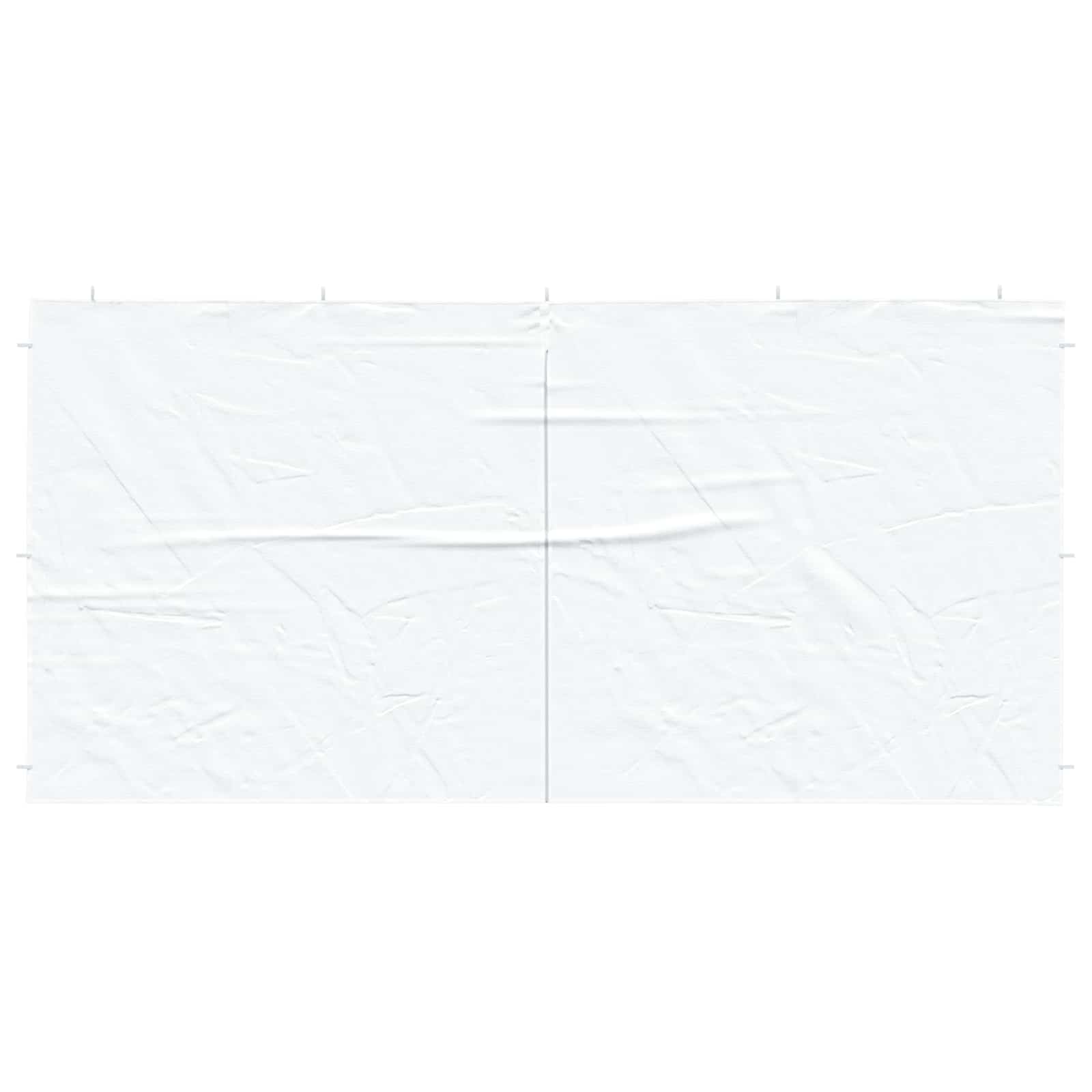 Boční Stěna Párty Stanu 2 Ks 400 X 195 Cm Bílá Pe A Ocel