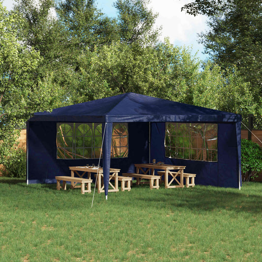 Boční Stěna Párty Stanu 2 Ks 400 X 195 Cm Modrá Pe A Ocel