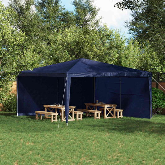 Boční Stěna Párty Stanu 2 Ks 400 X 195 Cm Modrá Pe A Ocel