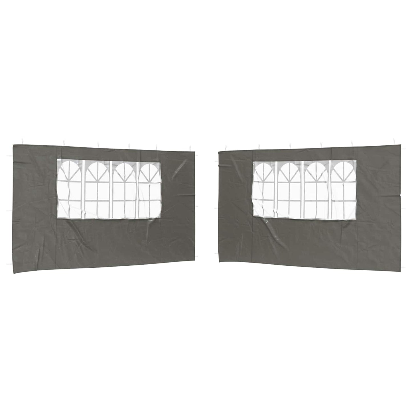 Boční Stěna Párty Stanu 2 Ks 400 X 195 Cm Antracitová Pe A Ocel