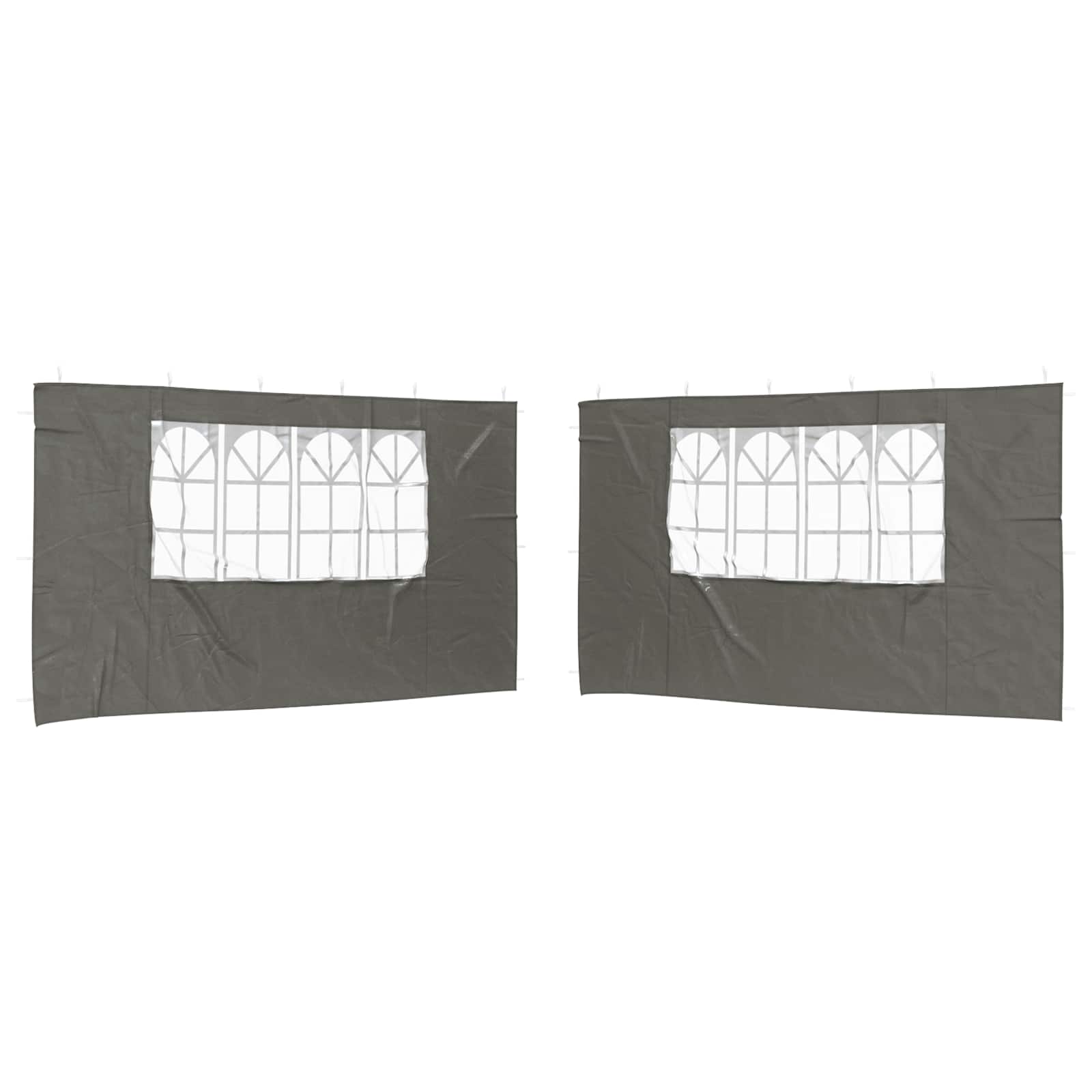 Boční Stěna Párty Stanu 2 Ks 400 X 195 Cm Antracitová Pe A Ocel
