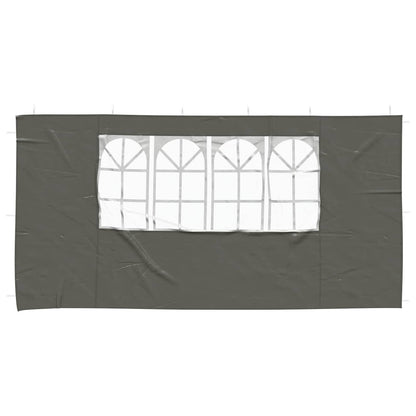 Boční Stěna Párty Stanu 2 Ks 400 X 195 Cm Antracitová Pe A Ocel