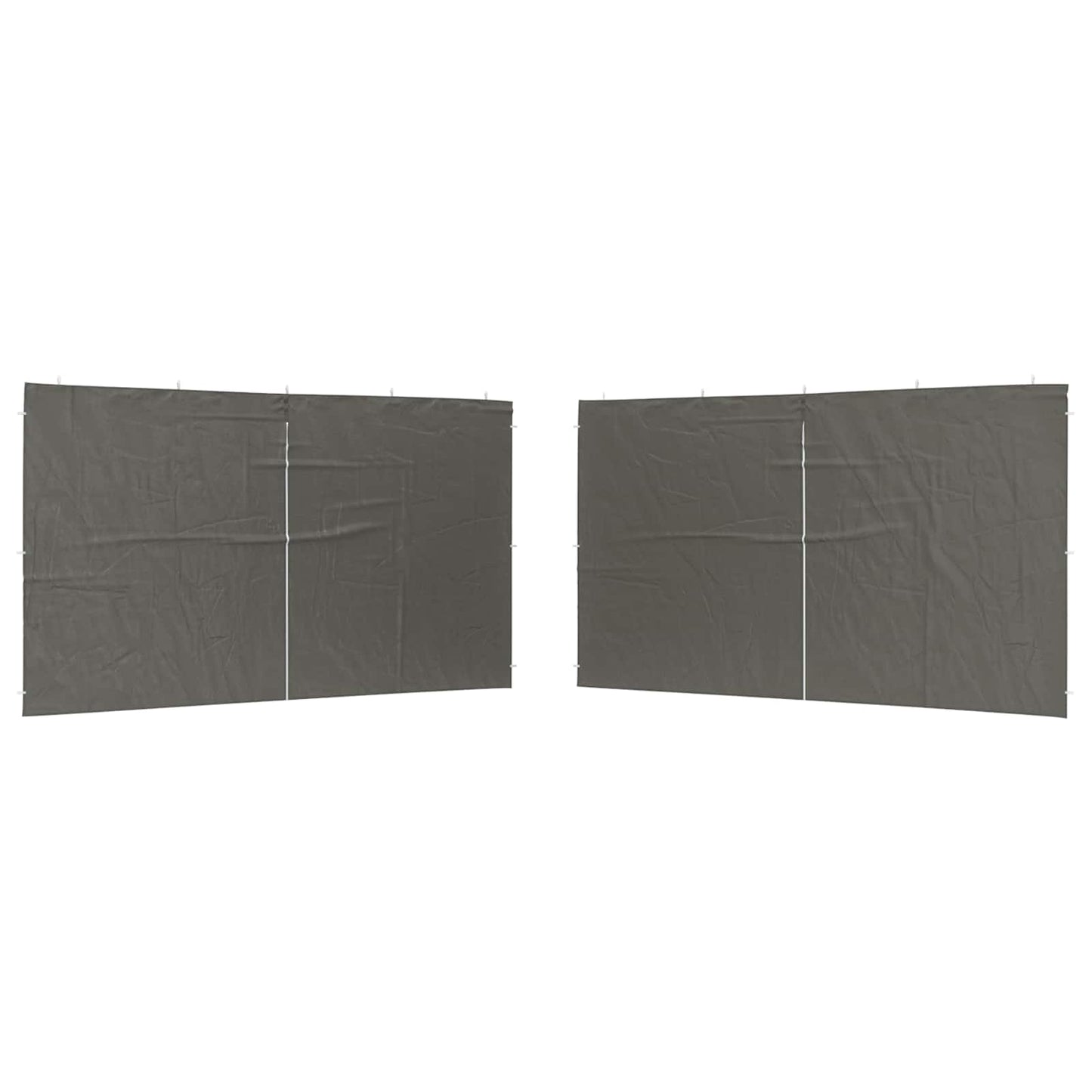Boční Stěna Párty Stanu 2 Ks 400 X 195 Cm Antracitová Pe A Ocel