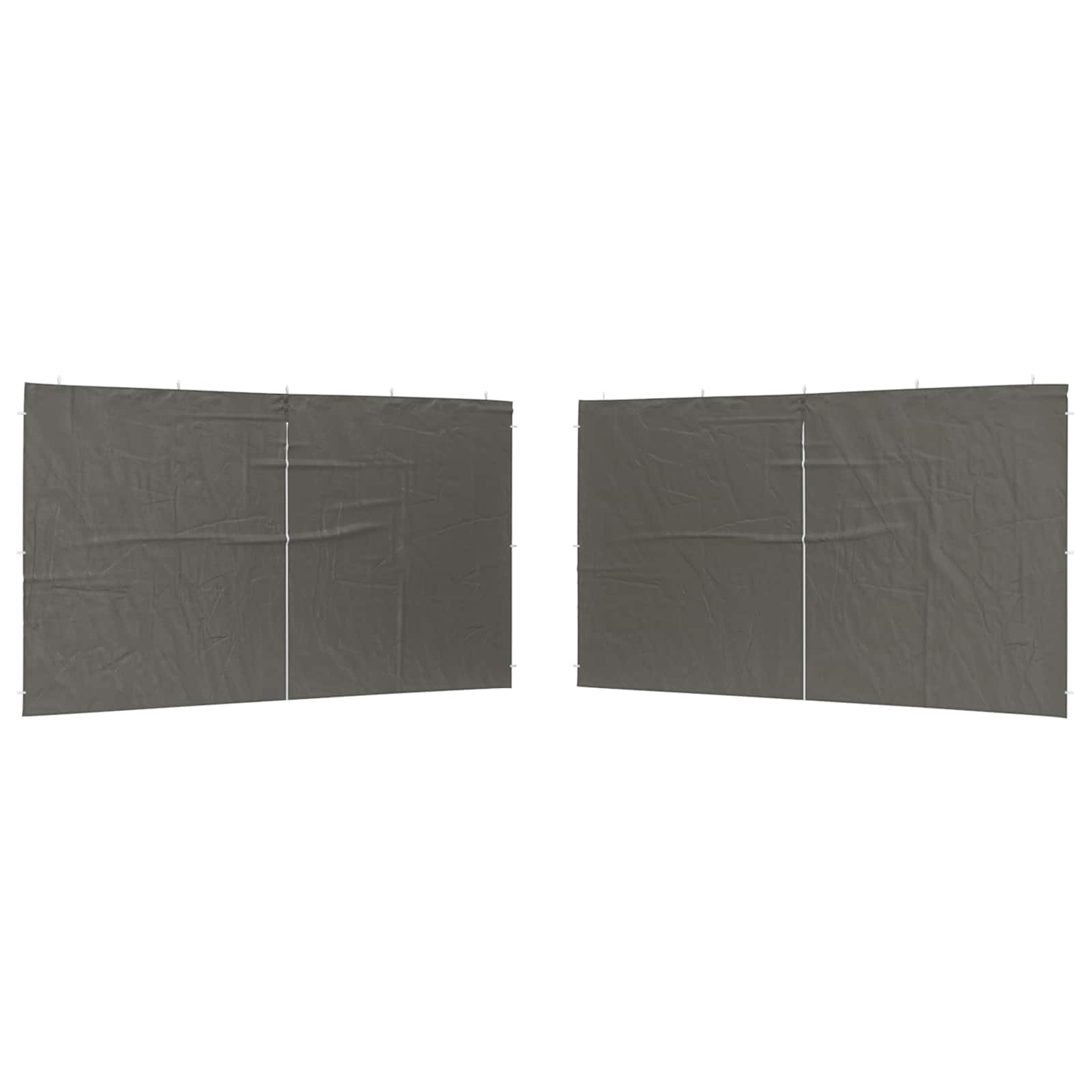 Boční Stěna Párty Stanu 2 Ks 400 X 195 Cm Antracitová Pe A Ocel