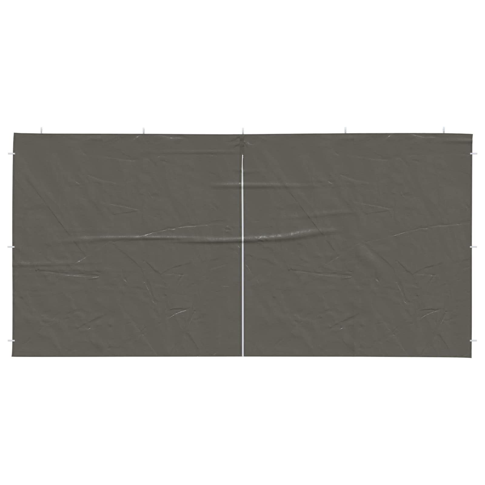 Boční Stěna Párty Stanu 2 Ks 400 X 195 Cm Antracitová Pe A Ocel
