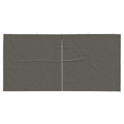 Boční Stěna Párty Stanu 2 Ks 400 X 195 Cm Antracitová Pe A Ocel