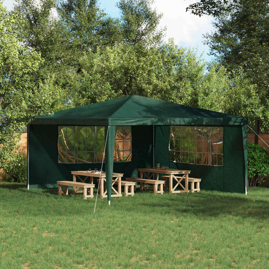Boční Stěna Párty Stanu 2 Ks 400 X 195 Cm Zelená Pe A Ocel