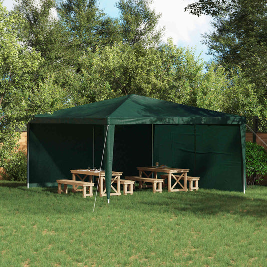 Boční Stěna Párty Stanu 2 Ks 400 X 195 Cm Zelená Pe A Ocel