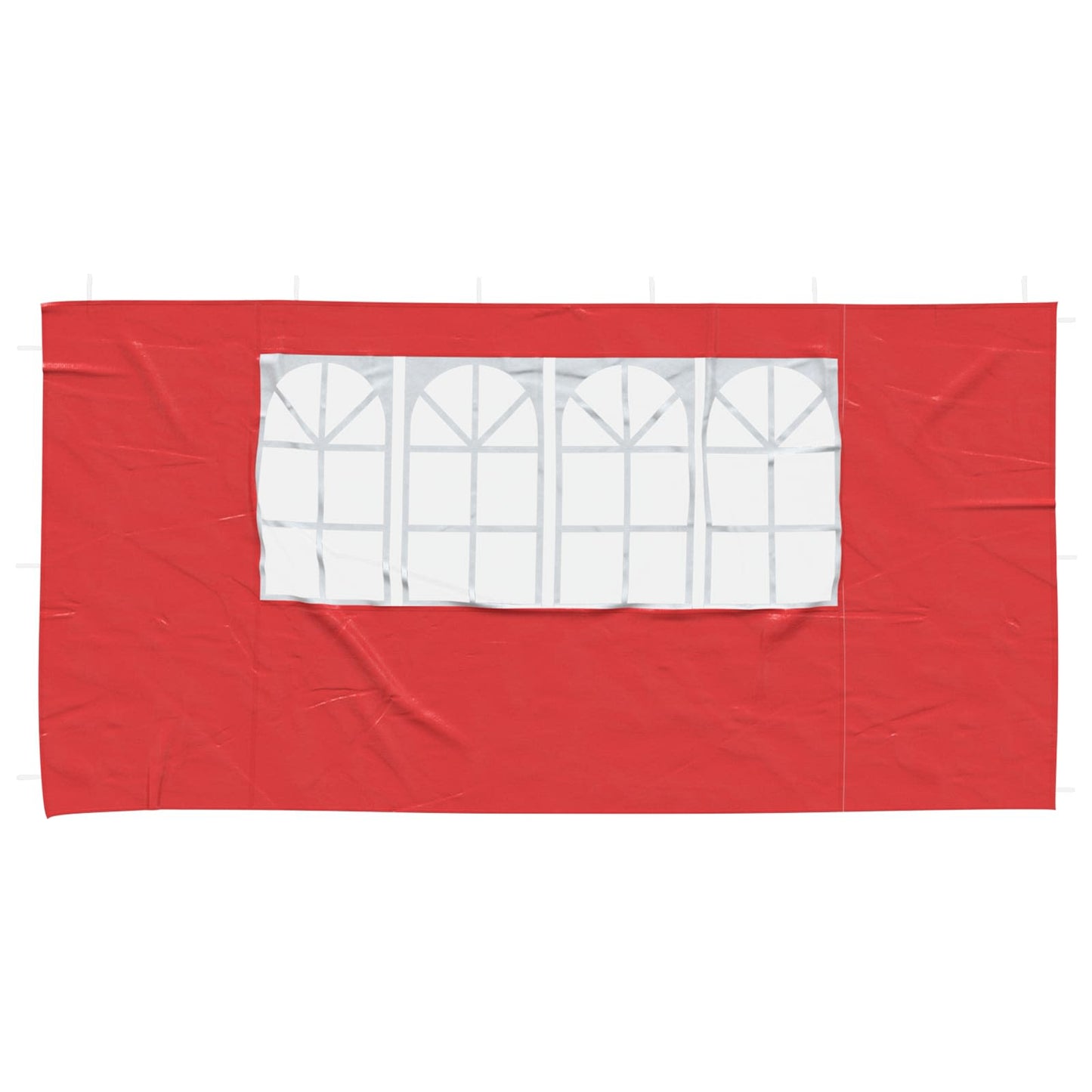 Boční Stěna Párty Stanu 2 Ks 400 X 195 Cm Červená Pe A Ocel