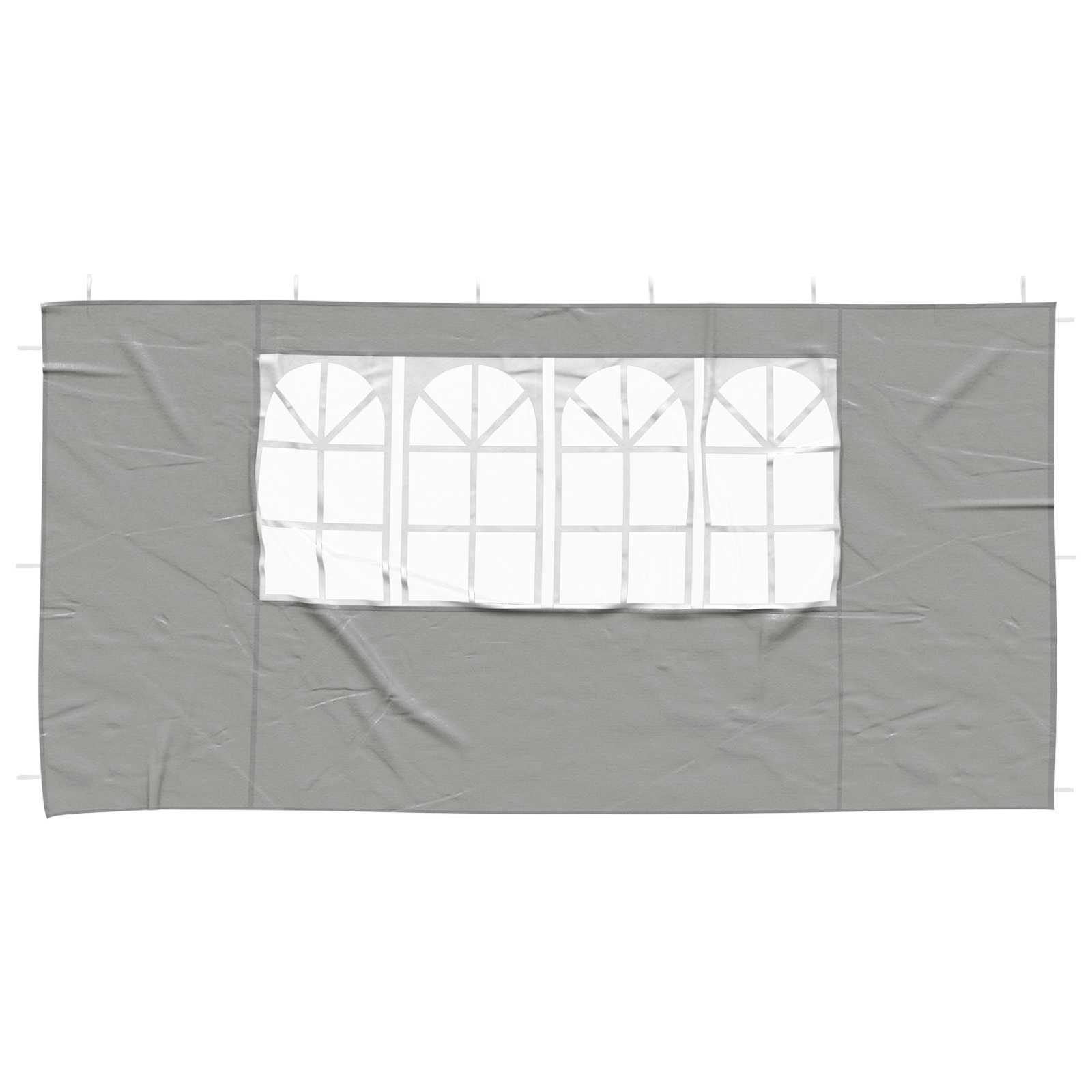 Boční Stěna Párty Stanu 2 Ks 400 X 195 Cm Světle Šedá Pe A Ocel