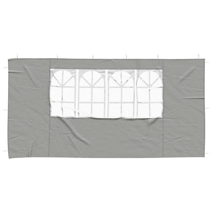 Boční Stěna Párty Stanu 2 Ks 400 X 195 Cm Světle Šedá Pe A Ocel
