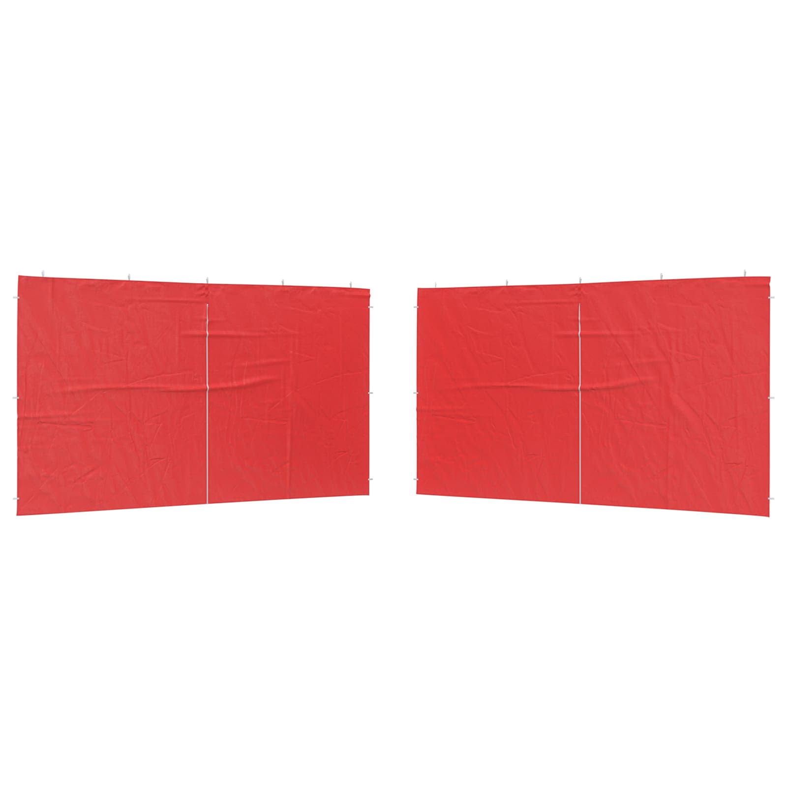 Boční Stěna Párty Stanu 2 Ks 400 X 195 Cm Červená Pe A Ocel