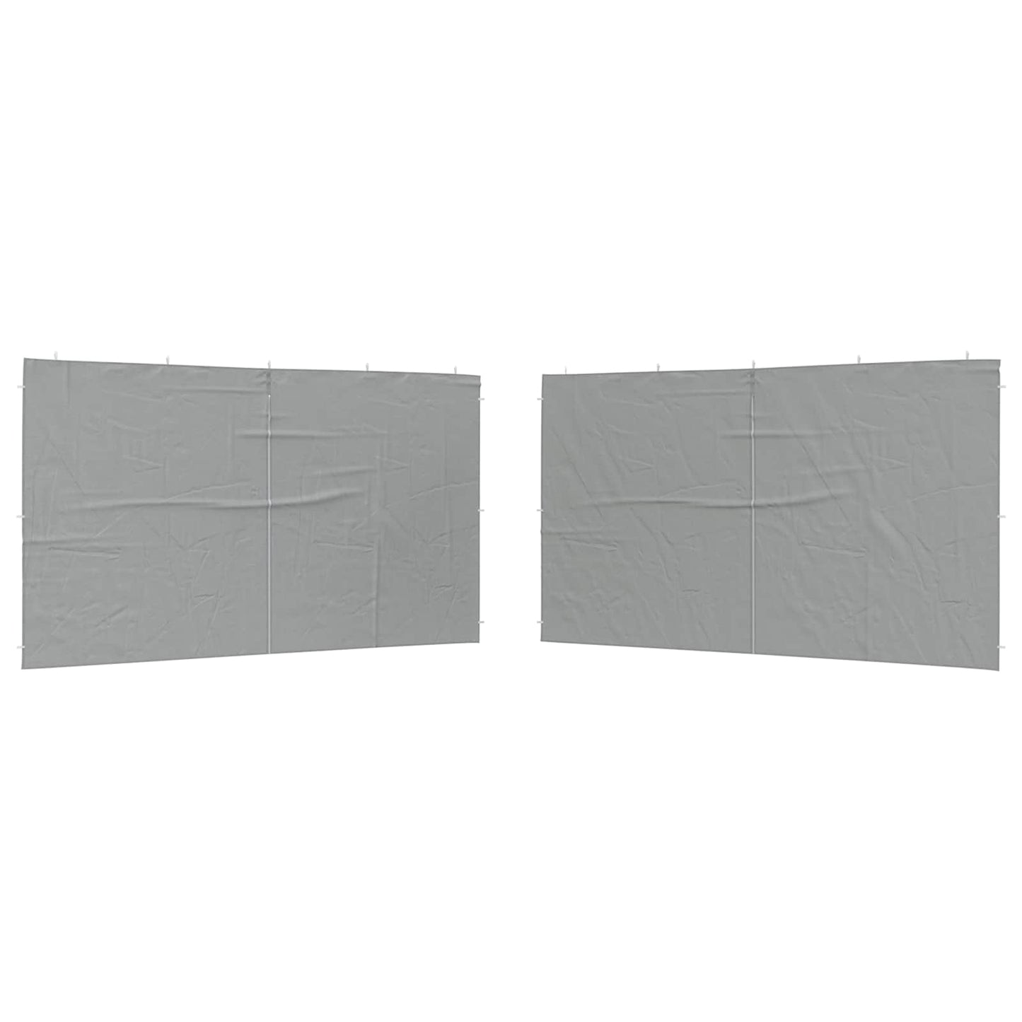 Boční Stěna Párty Stanu 2 Ks 400 X 195 Cm Světle Šedá Pe A Ocel