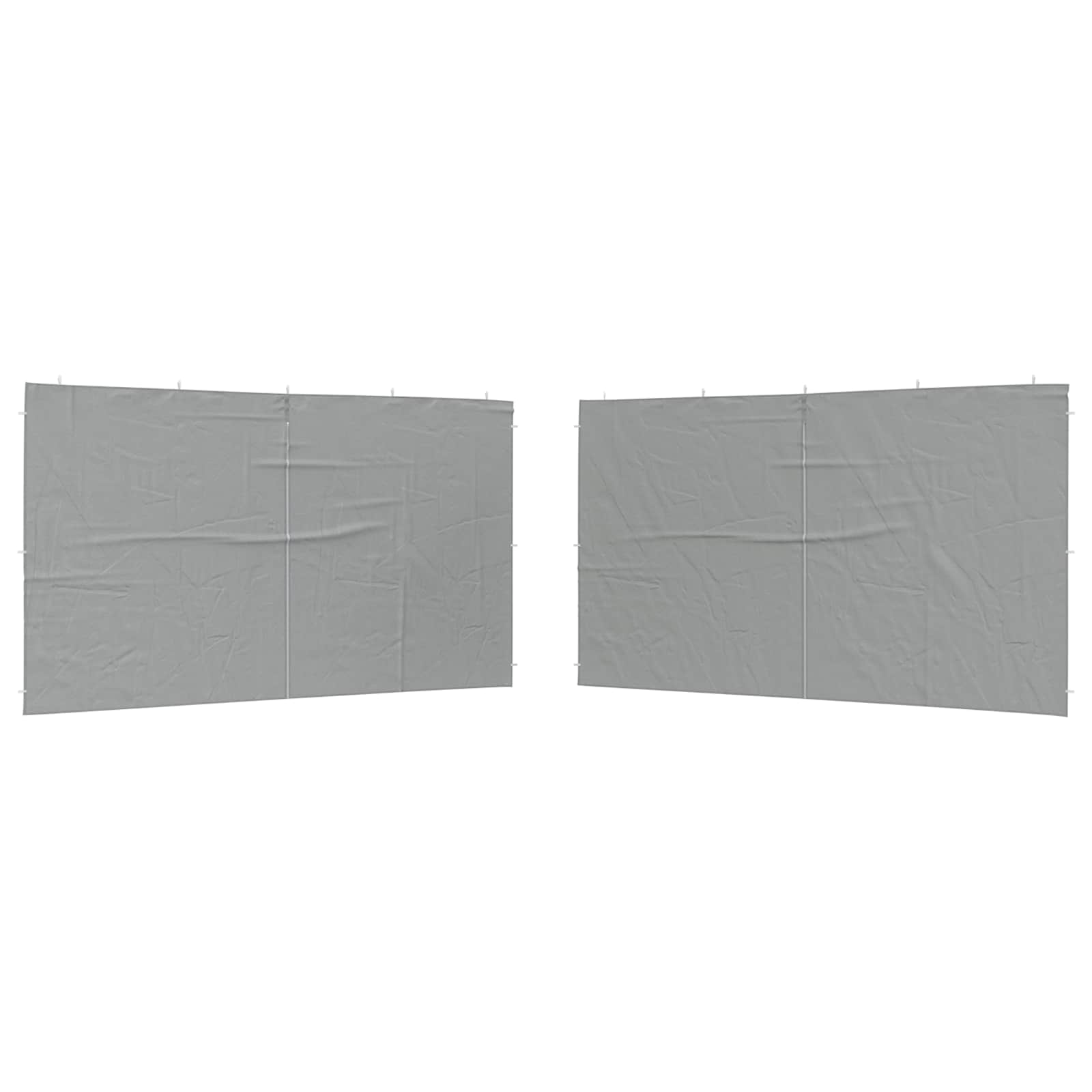 Boční Stěna Párty Stanu 2 Ks 400 X 195 Cm Světle Šedá Pe A Ocel