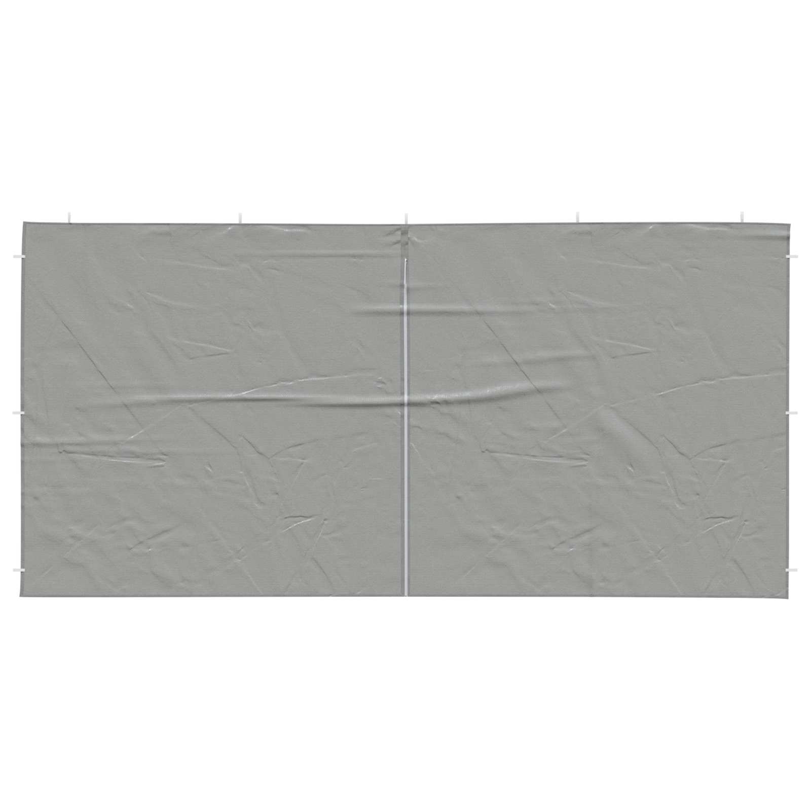 Boční Stěna Párty Stanu 2 Ks 400 X 195 Cm Světle Šedá Pe A Ocel