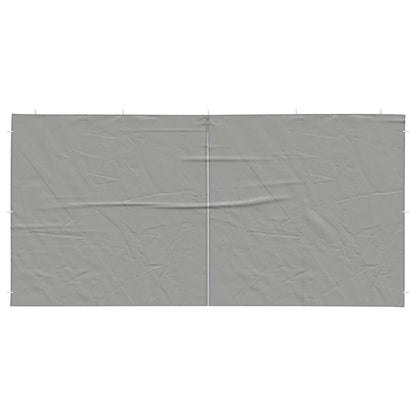 Boční Stěna Párty Stanu 2 Ks 400 X 195 Cm Světle Šedá Pe A Ocel