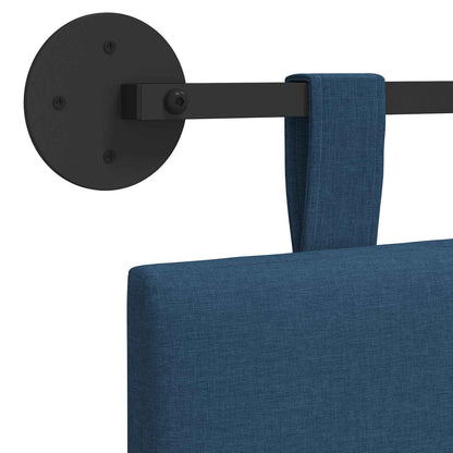 Závěsné Čelo Postele Modrá Textil